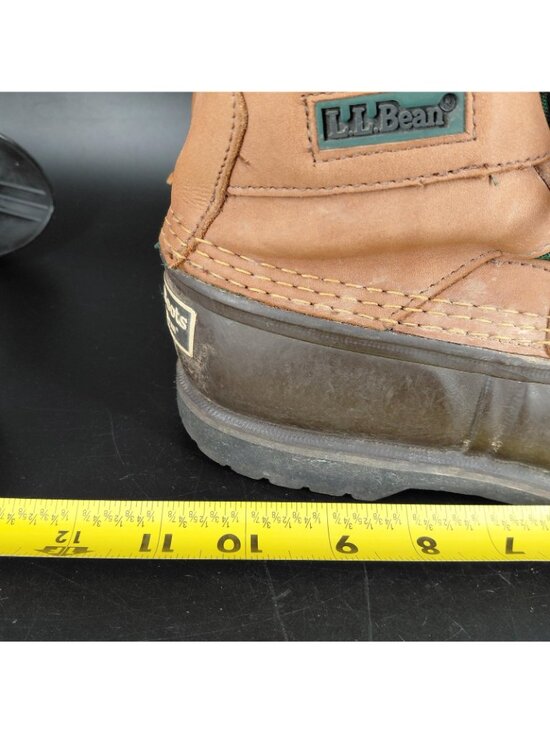 L.L. Bean Boots Men Size 8 Brown Leather Rubber Rain Snow Winter Waterproof Lace main image 11